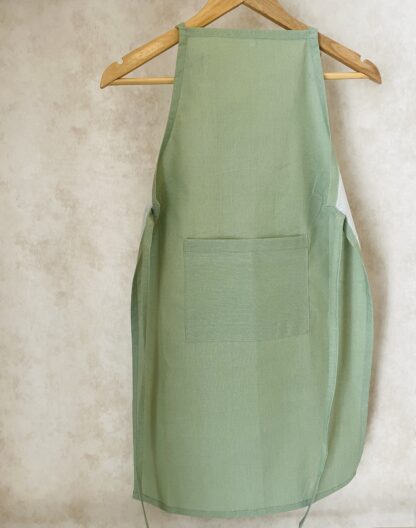 Green Apron with Lavender Tea Towel - Image 3